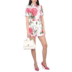 Dolce & Gabbana Carnation Print Playsuit